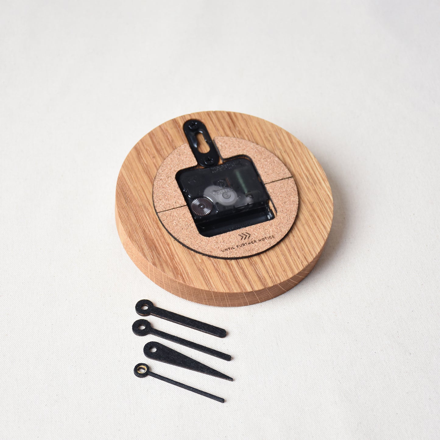 Minimalist Wood Clock, Ash or Walnut (DOT)