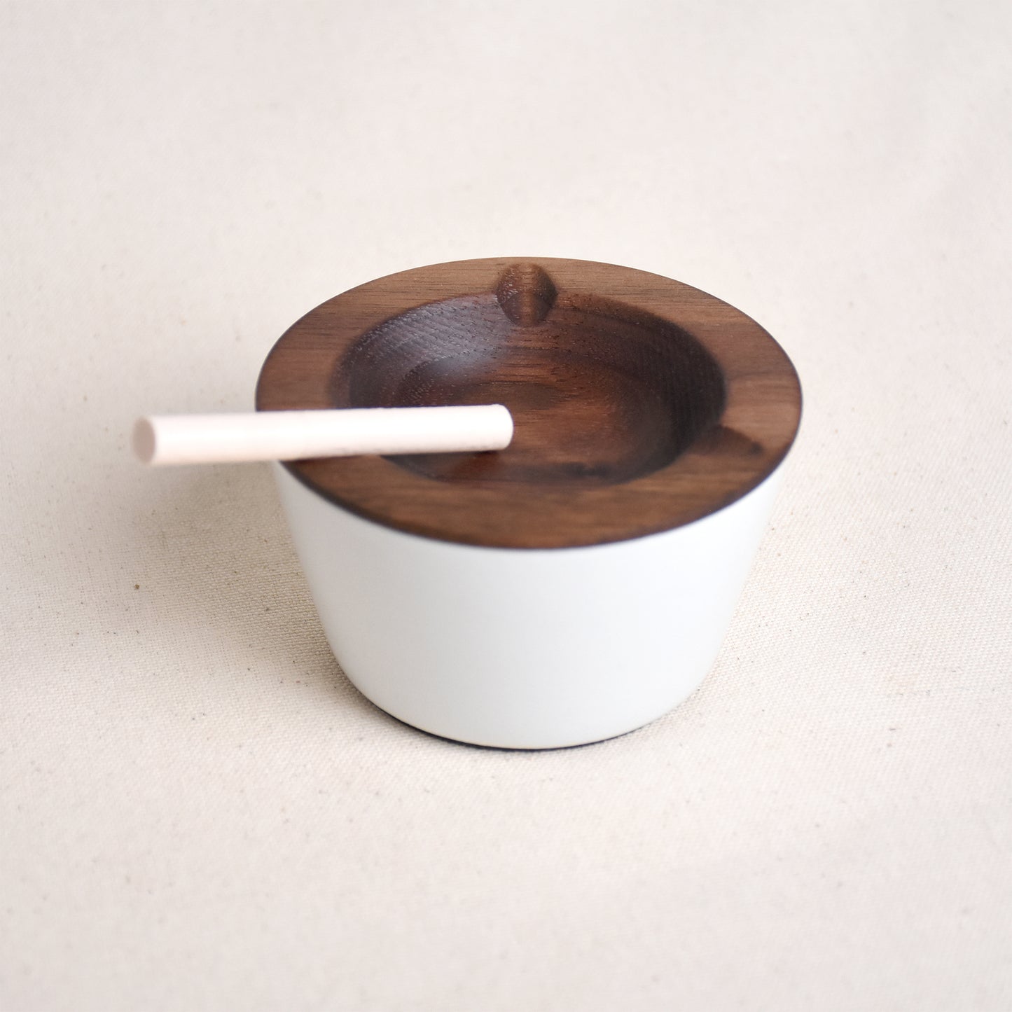 Walnut and Ceramic Ash Tray (RON)