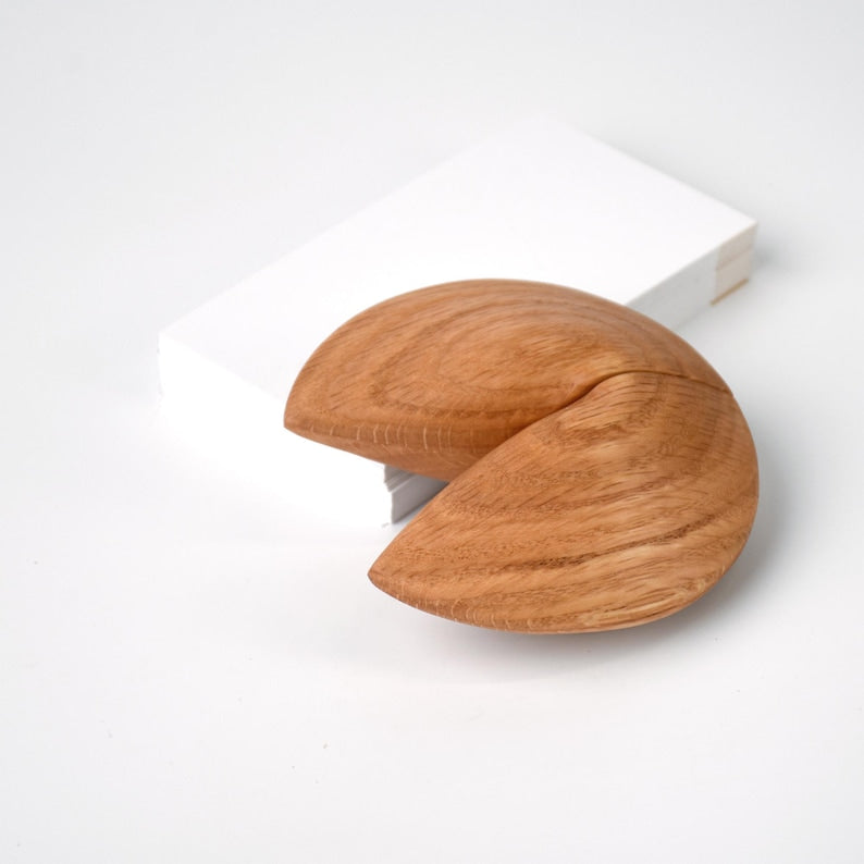 Wooden Fortune Cookie | Custom Fortune!